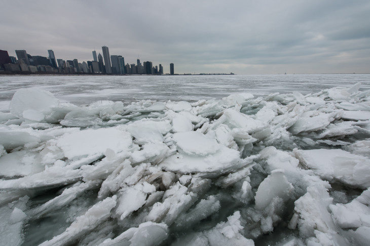 Lac Michigan gelé - Chicago