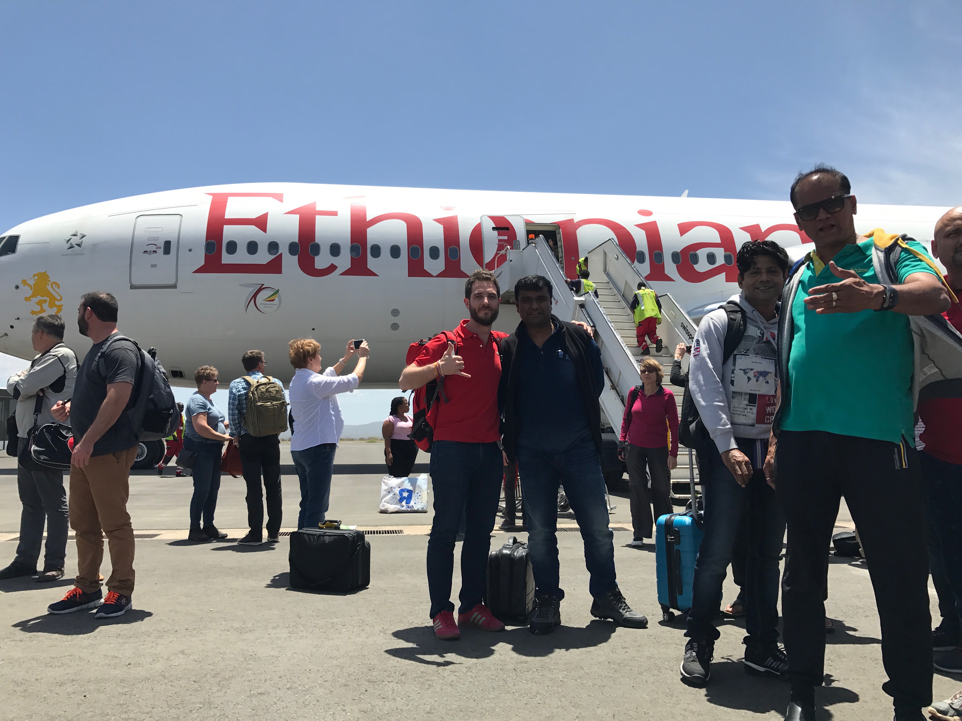 selfie ethiopian airlines kilimandjaro